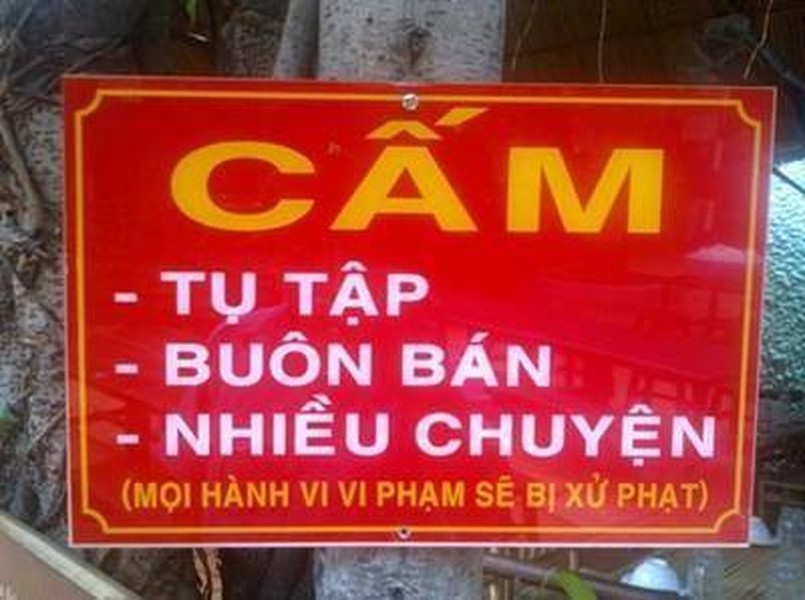 Cấm... nhiều chuyện.